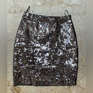 Sequin silver Pull&Bear tight pencil skirt